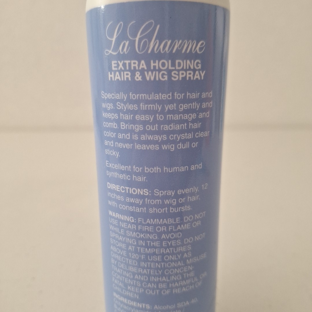 La Charme – Extra Holding Hair & Wig Spray Synthetic & Human Hair 8 Fl Oz RARE!