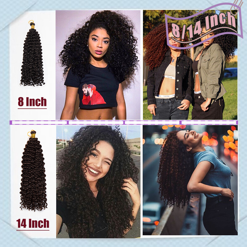 REALAs Natural Water Wave Crochet Braids Deep Curly Human Hair Extensions Soft