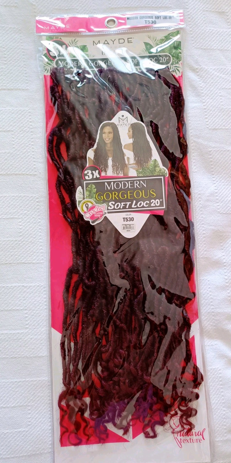 Mayde Beauty Crochet Braid Soft Locs 3X Modern Gorgeous Loc 20″ Color T530 Red