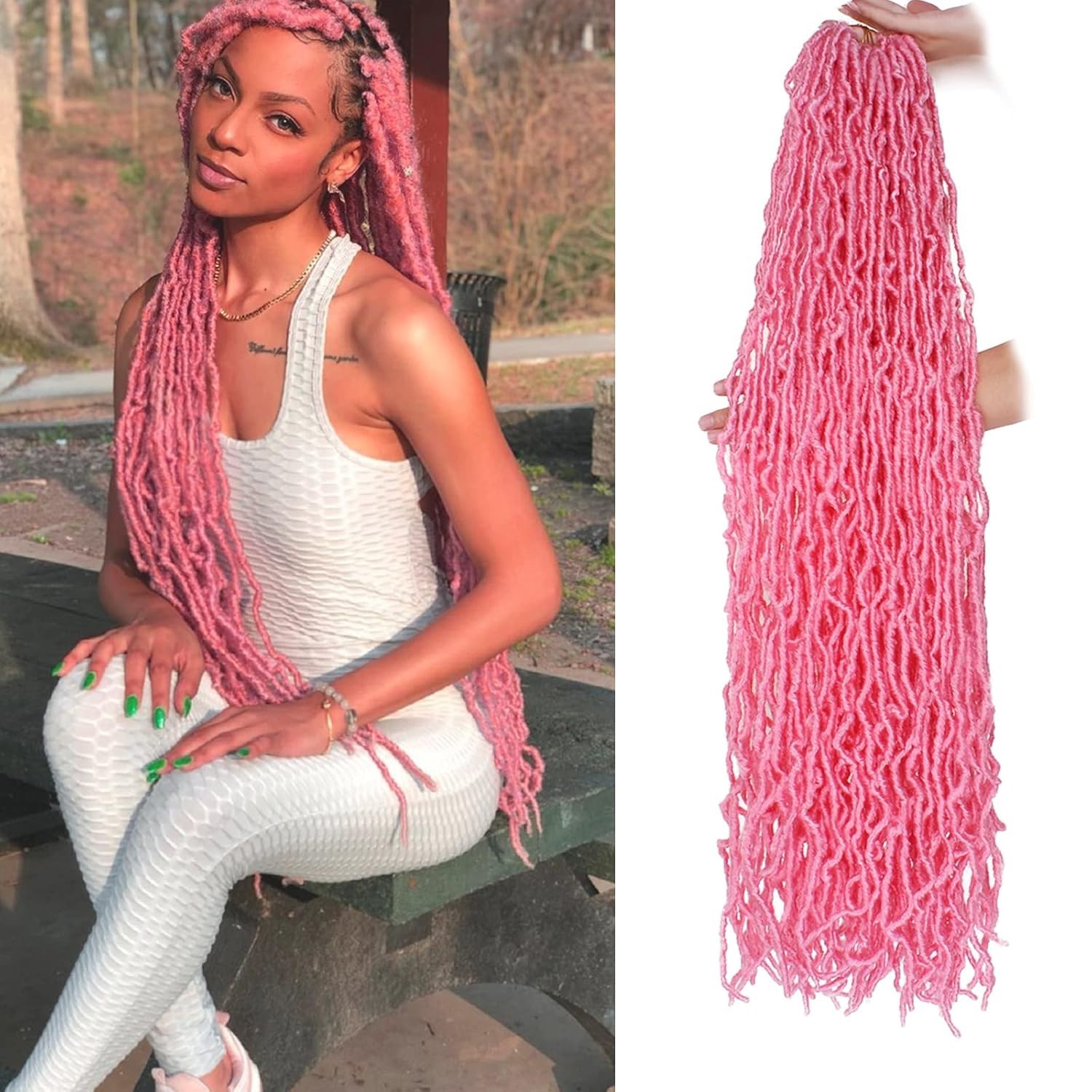 36 Inch Soft Locs for Black Women – Curly Wavy Extensions Pack of 3