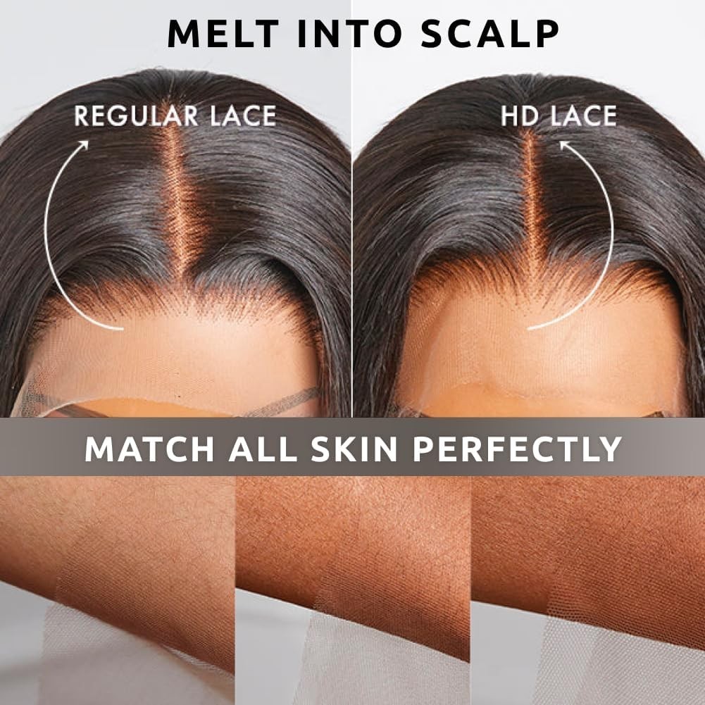 Human Hair Lace Front Wigs 20 Inch Body Wave Glueless Natural Black
