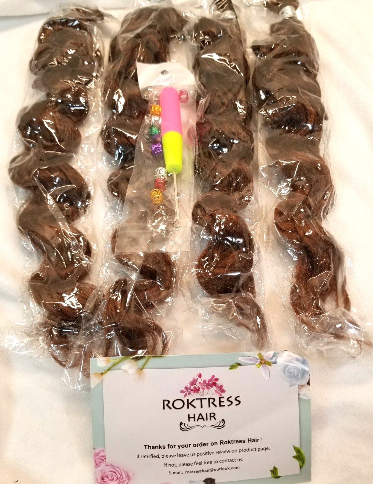 Roktress 18″ T30 Jamaican Bounce Ringlet Curl Crochet Braids Extensions 4 Packs