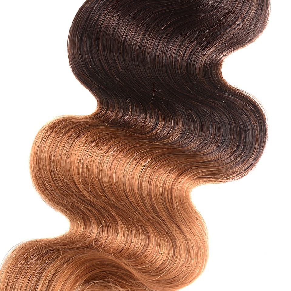 One or Three Ali Bundle Brown/Copper Body Wave Sew In Hair Extension 100 Human