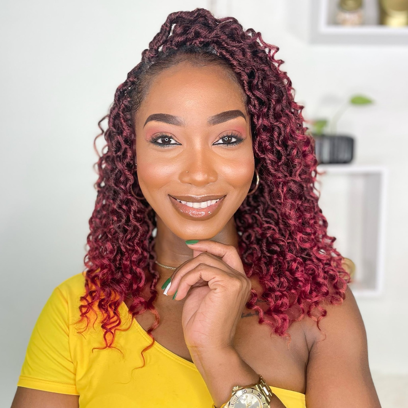 Ameli Goddess Locs Crochet Hair 12Inch 8Packs River Fauxs Locs Crochet Hair For
