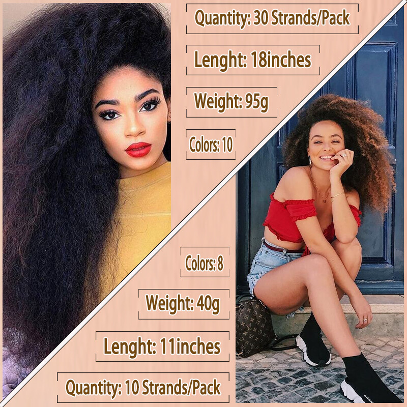 3/5 Bundles Puff Afro Kinky Curly Braids Bulks Braiding Hair Extension As Human