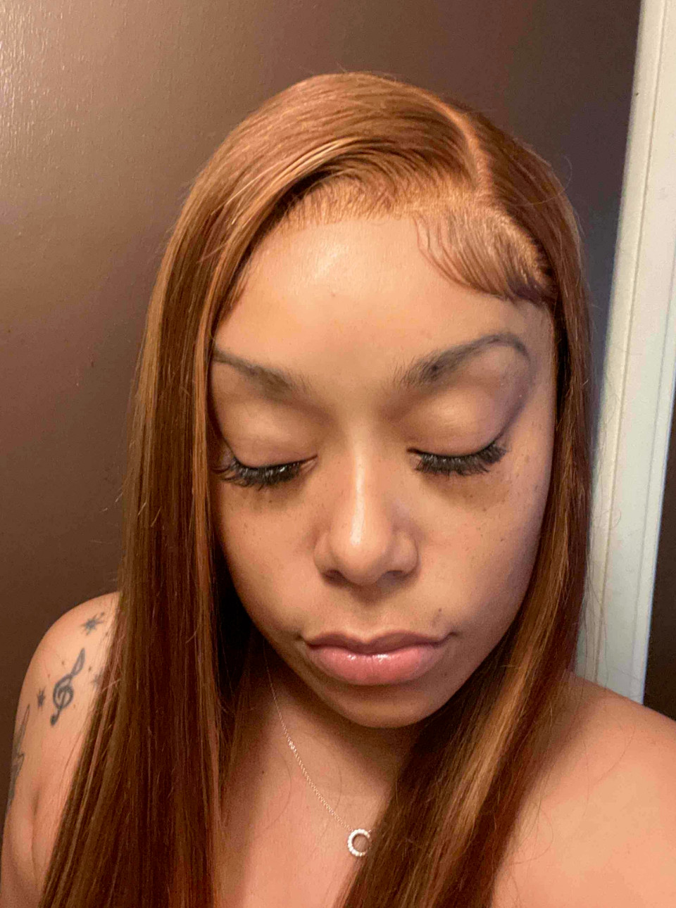 Straight Blonde 4/27 Piano Highlight 13X4 HD Lace Front Human Hair Wig 22 inches