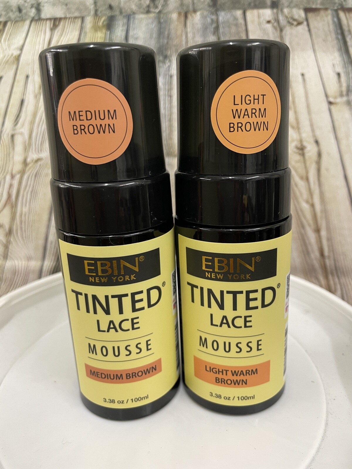 EBIN TINTED LACE MOUSSE 3.38OZ LACE WIG COVER 2 Pc LOT