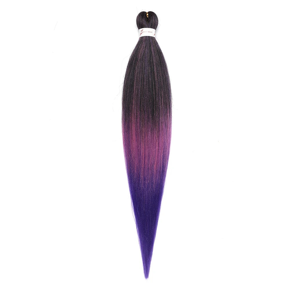 Hot Water Setting Pre-stretched Braids Hair Itch Free Ombre Synthetic Extensions