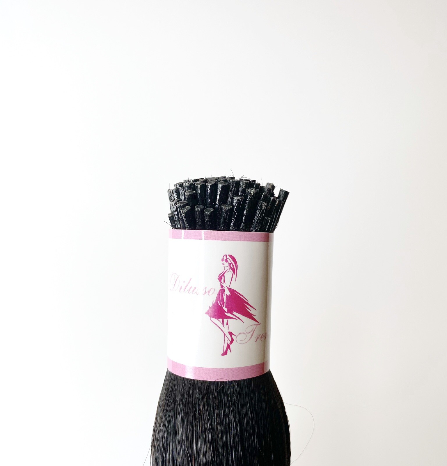 Womens Straight I-Tips Raw Natural Human Hair Extentsions 18 Inches