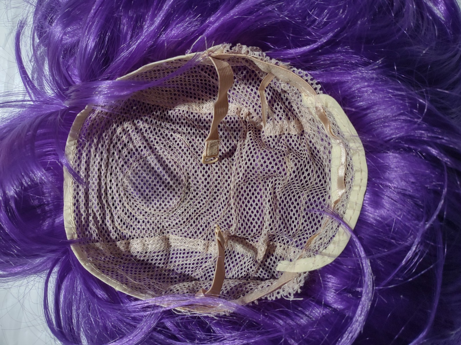 Beshe Purple Bob Curtain Bangs Wig Change of Pace Costume Collarbone