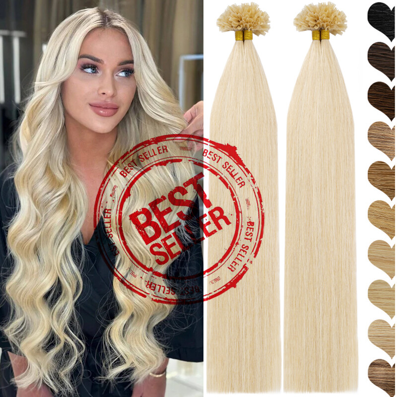 Russian U Tip Hair Pre Bonded Keratin Human Hair Extensions Fusion Thick 0.5G 1G