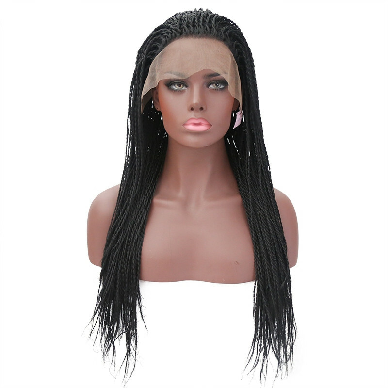 Long Micro Box Braids 13X4 Lace Front Wig Braided Wigs with Baby Hair for Women