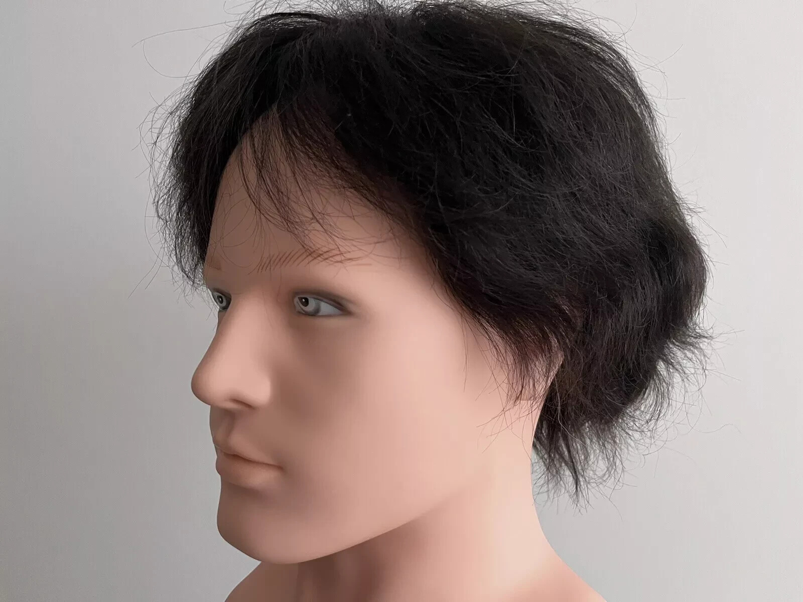 LYRICAL HAIR Toupee For Men French Lace Front Human Hair Hairpiece 7 * 10″, 1B#