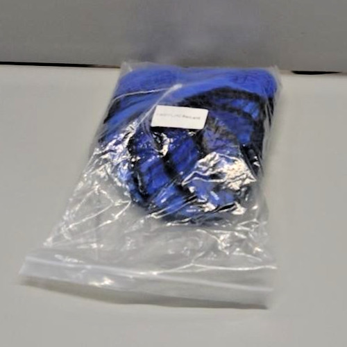 PLULON Blue Wavy Bob Wigs 1828 with Bangs Hair Cap 604
