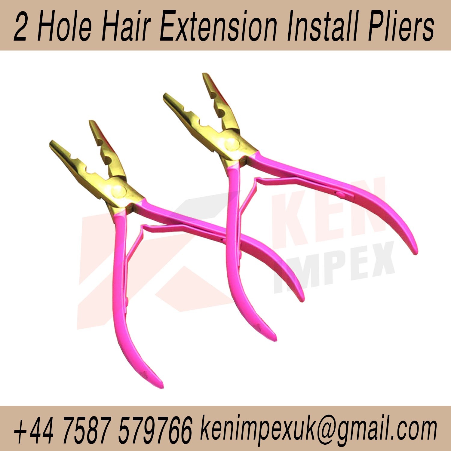 Wholesale Custom Salon Hair Extension Tool Set Hot Pink Gold Custom Logo Ability