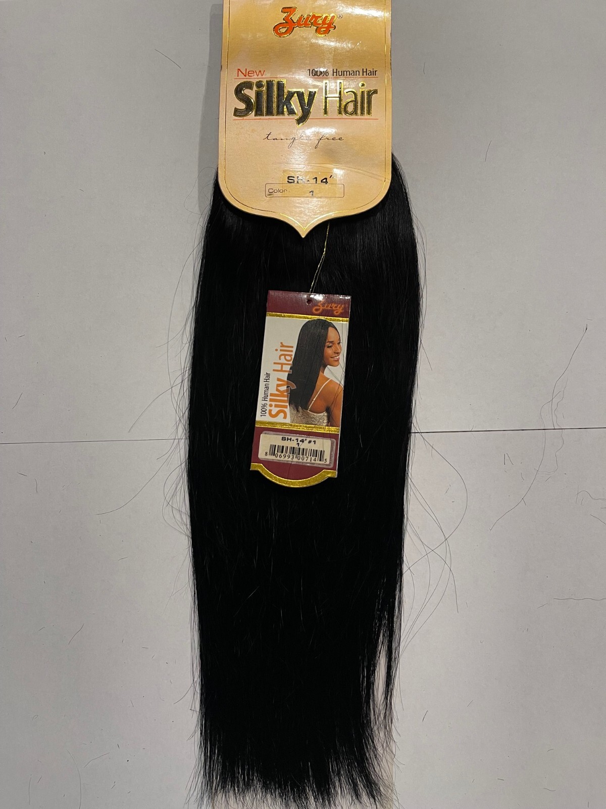 1 PACK Zury 100% Human Hair Weaving Silky Straight 14 inch color #1