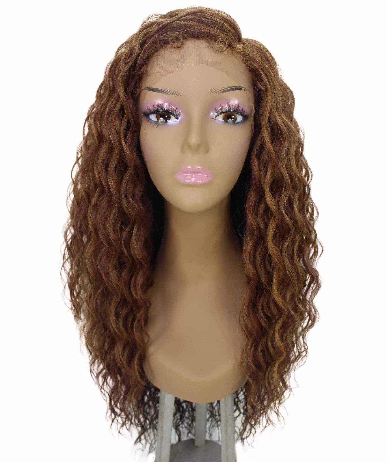 LUXLUXE Shanice Wavy Trendy 30 in Long Lace Front Cap Wig, Heat Resistant Fibers