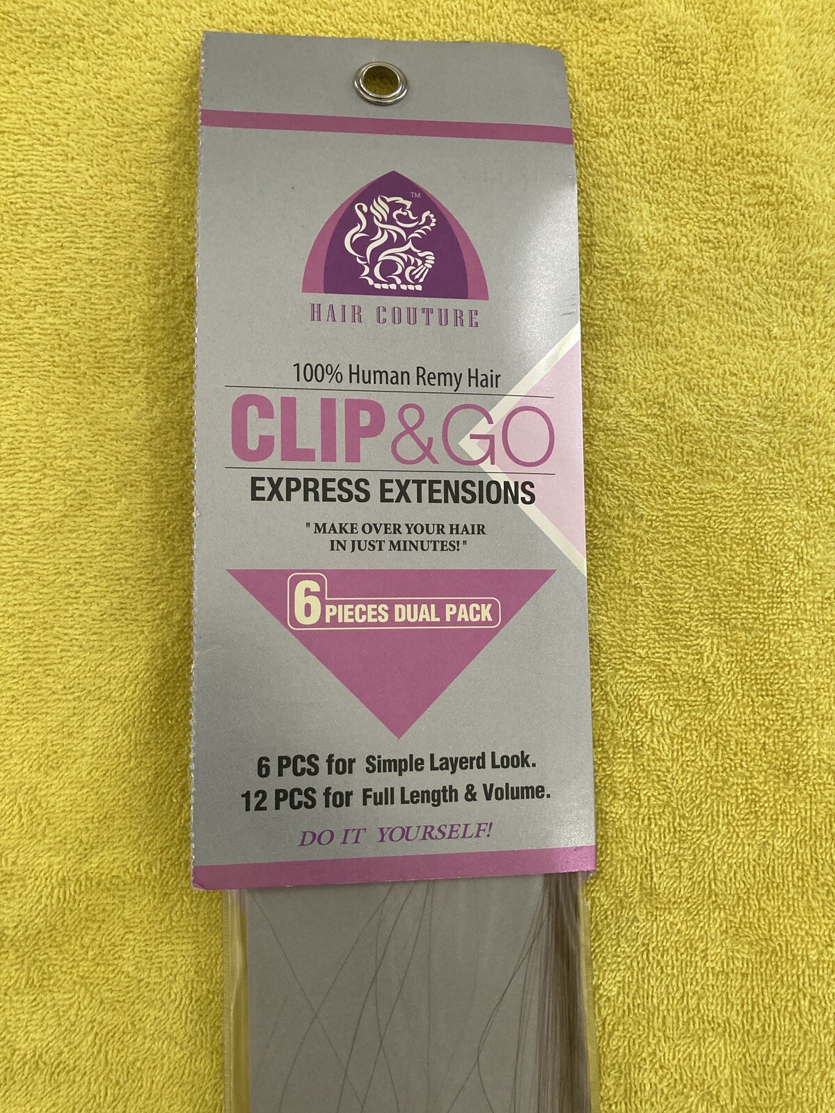 Clip & Go Extensions 100% Human Remy Hair Silky Straight 18″, 6pcs.Color: F882.