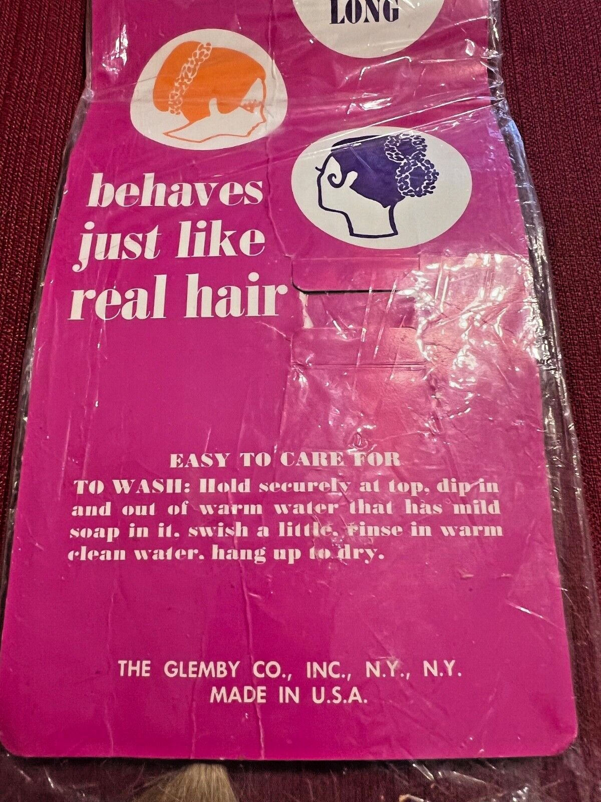 Vintage 1960s Vogue DYNEL ‘The Braid Thing’ Hair Piece 30” Braid Blonde NIP NOS