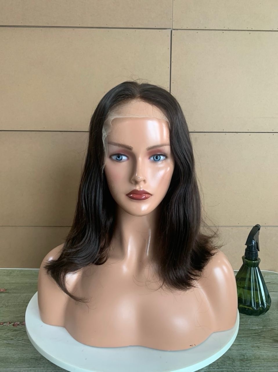 Lace Top Human Hair Wig Sheitel – 16” | Color Dark Brown 2 | Medium Cap