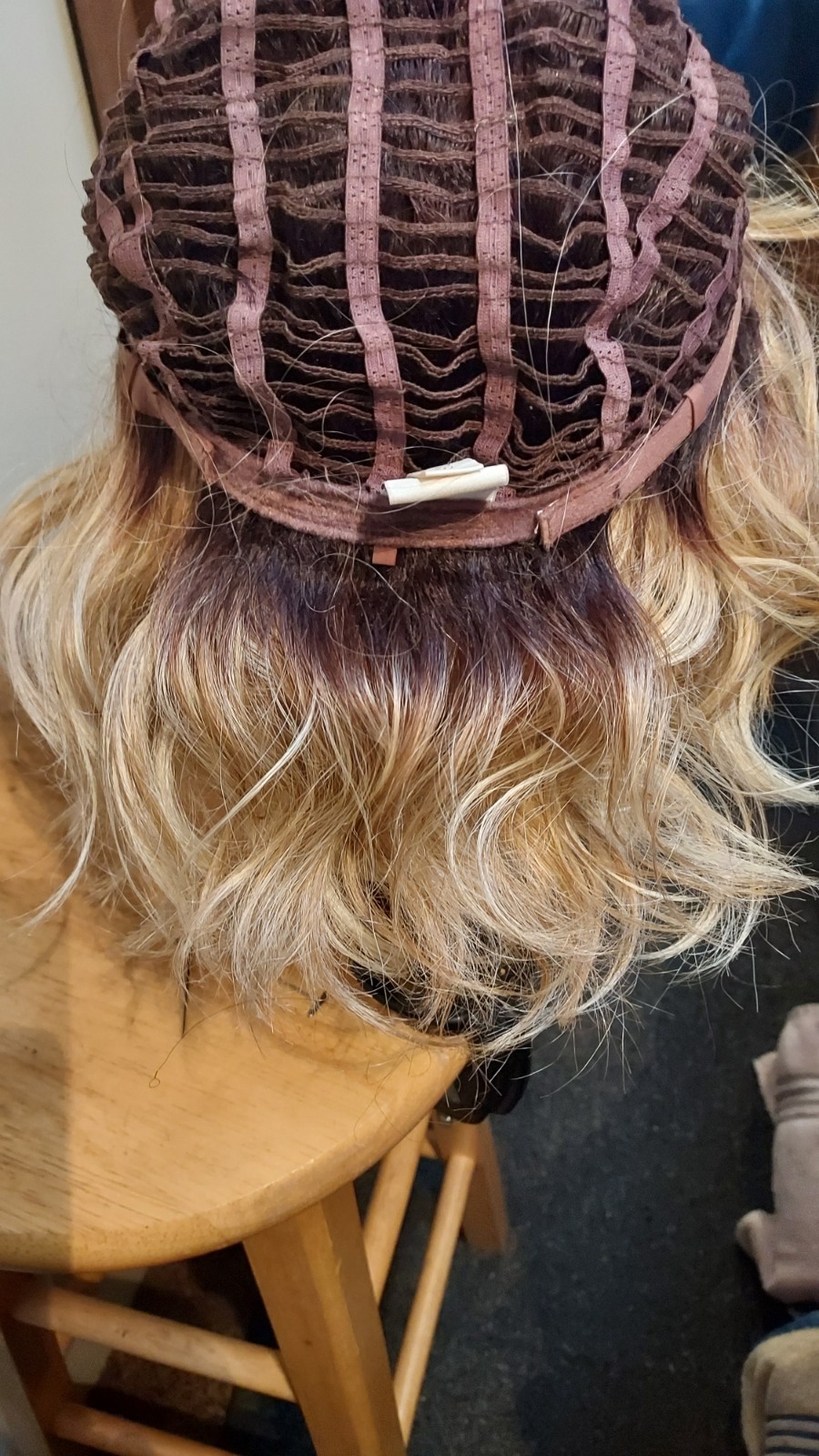 Ultimate Wig by TWC in color SS 14/88, medium length beautiful curly bob.