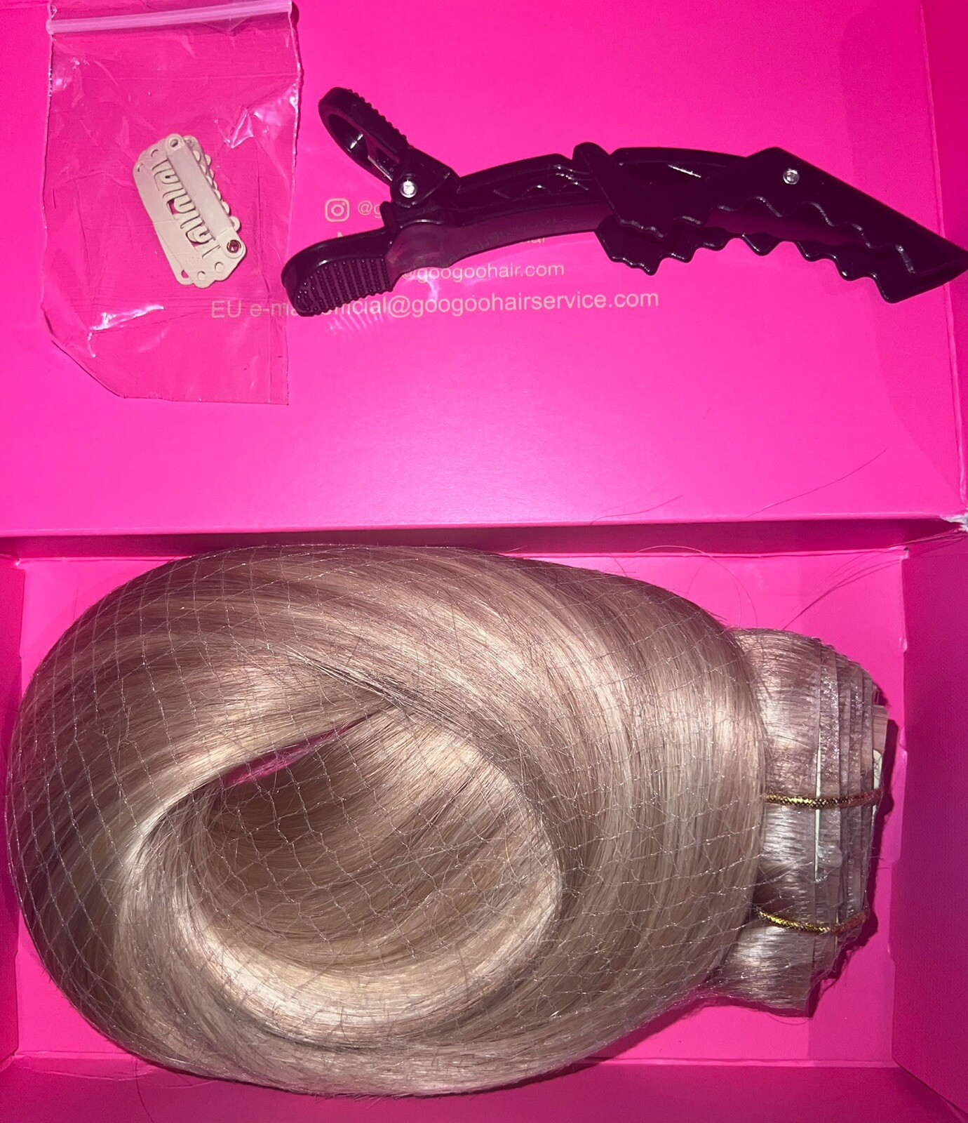 GOO GOO Invisi Edge Clip in Hair Extensions, 16inch 110g 7Pcs, Injected Seamless