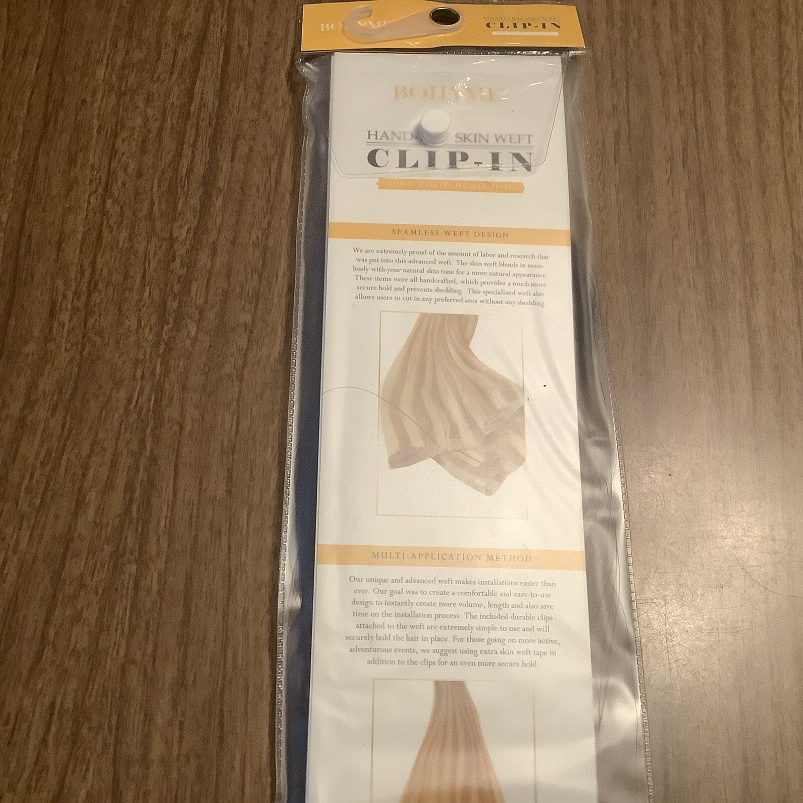Bohyme 100% Remi Human Hair hand tied skin weft clip in 18 inches Brown #2