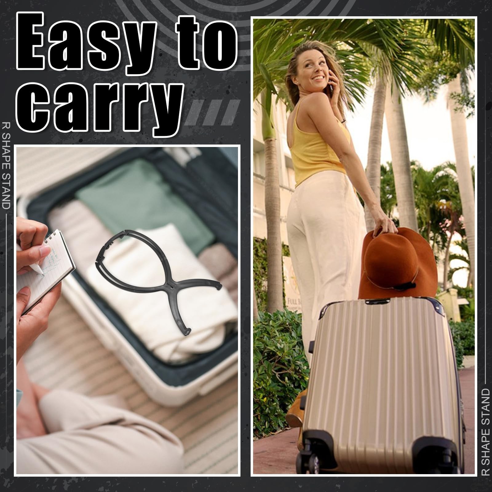ProSuites 2 Pack Wig Stand with 2 Pcs Dust Bags, Holder Hat White