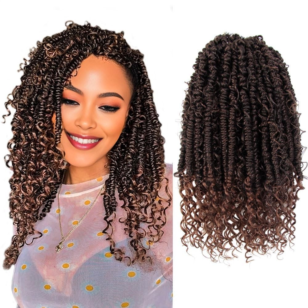 Locsbyhand Boho Crochet Passion Twist Hair Pre Looped 12 Inch Goddess Passion