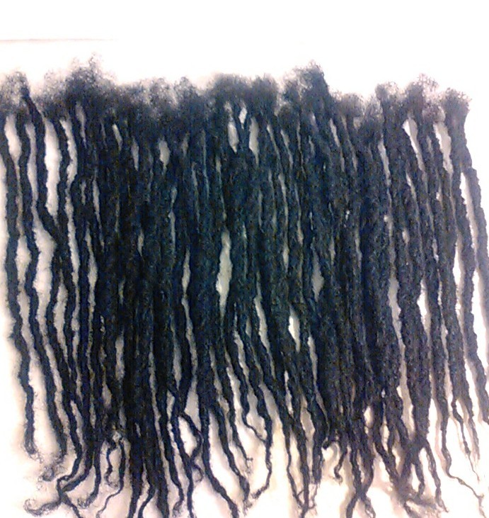 100% Human Hair Locks handmade Dreadlocks 60 pieces up to 8″-15” black