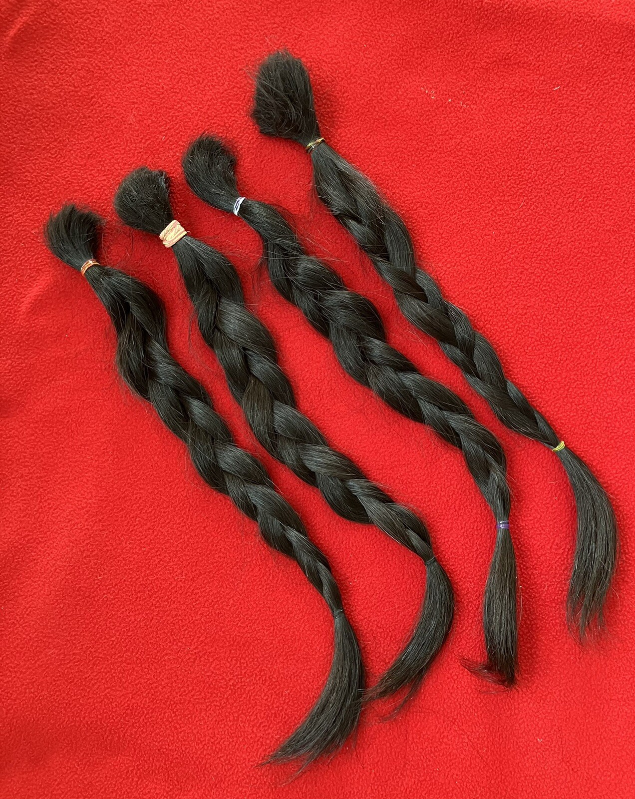Premium 100% virgin raw Young Hair. 4 Bundles 16” Long 107 Grams/3.7 OZ