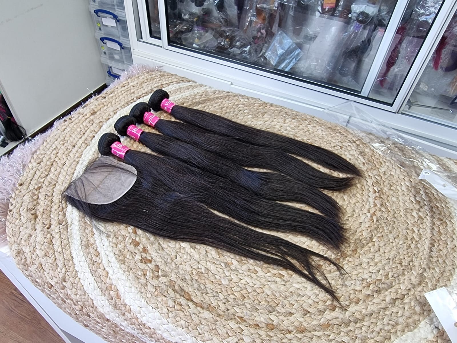 12A STRAIGHT BRAZILIAN VIRGIN HUMAN HAIR 20+20+20+20&20INC 4X4 SILK BASE CLOSURE