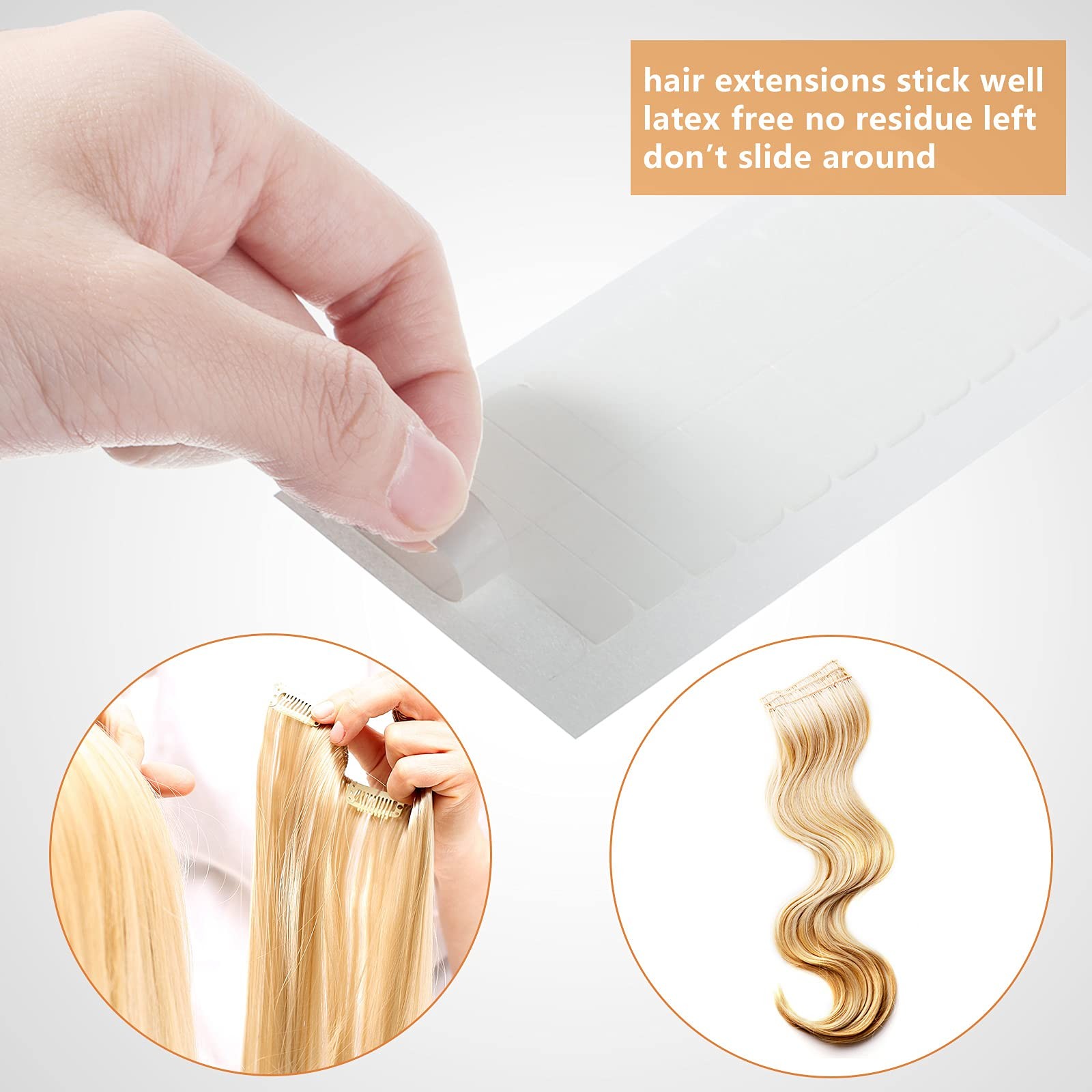 Hair Extension Tape Tabs Double Sided Replacement Tape Adhesive 1.57 x0.32 Inch
