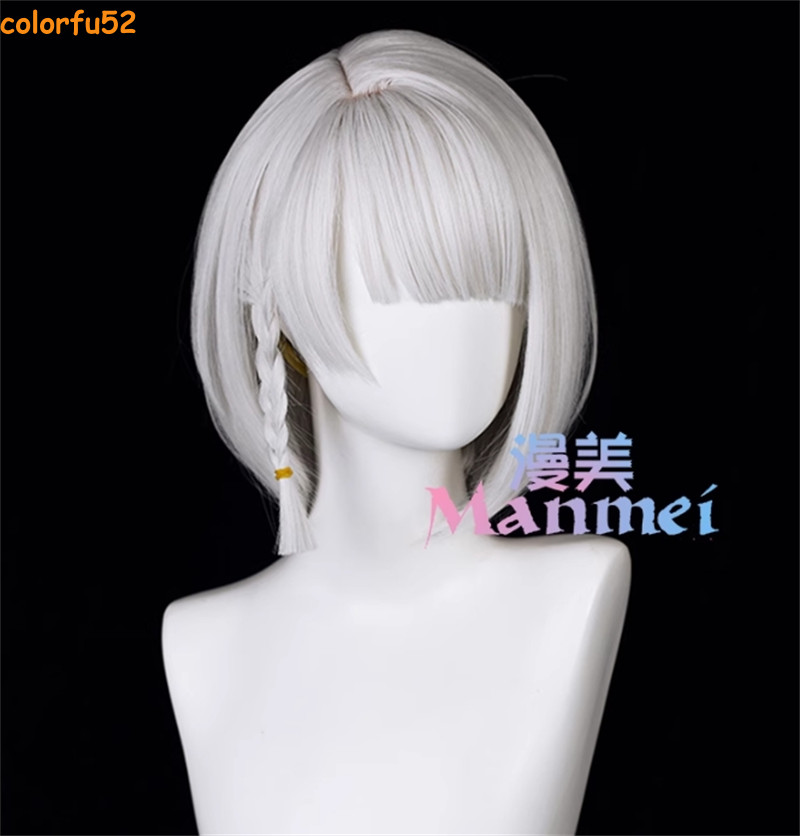 Game Zenless Zone Zero Anby Demara Cosplay Silvery White Wig Women Short Hair