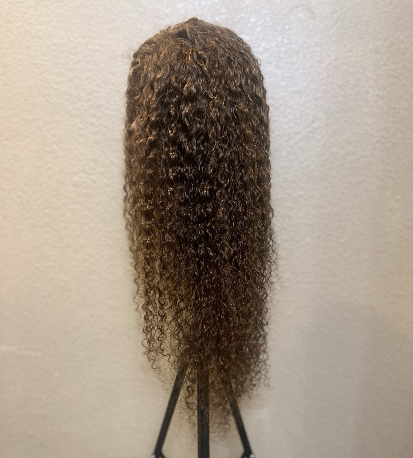 24” Human Hair 13×4 Lace Front Wig | 180% Density Jerry Curly | Dark Brown