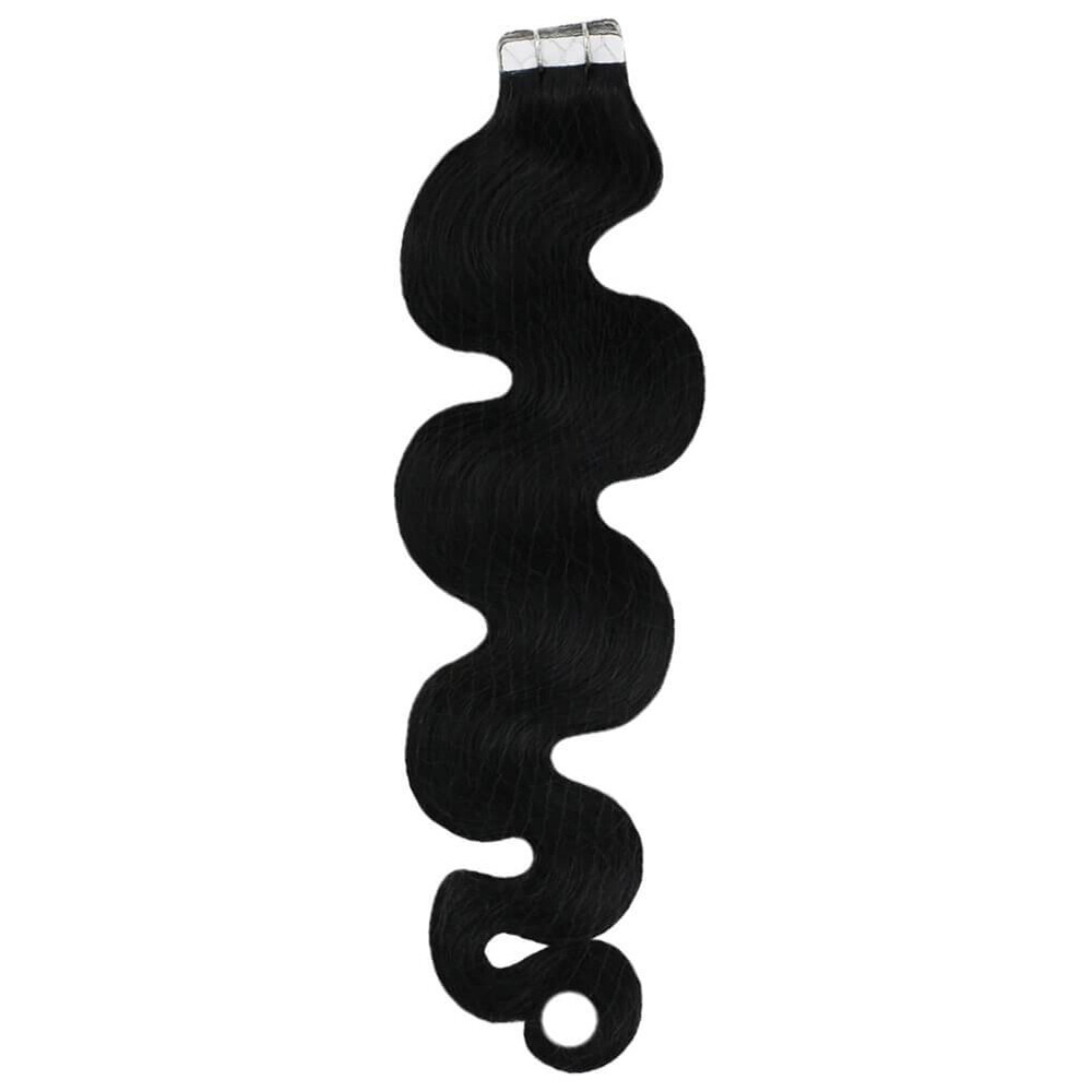 Tape In Human Hair Natural Color 20pcs KinKy Straight Body Wave Deep wave ST