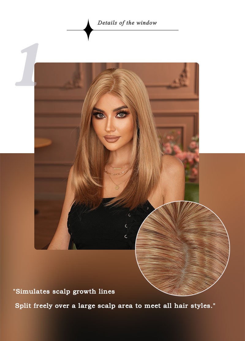 Blonde Retro Wig with Layers T Lace Synthetic Wig Straight Bob Inward Ends 23”