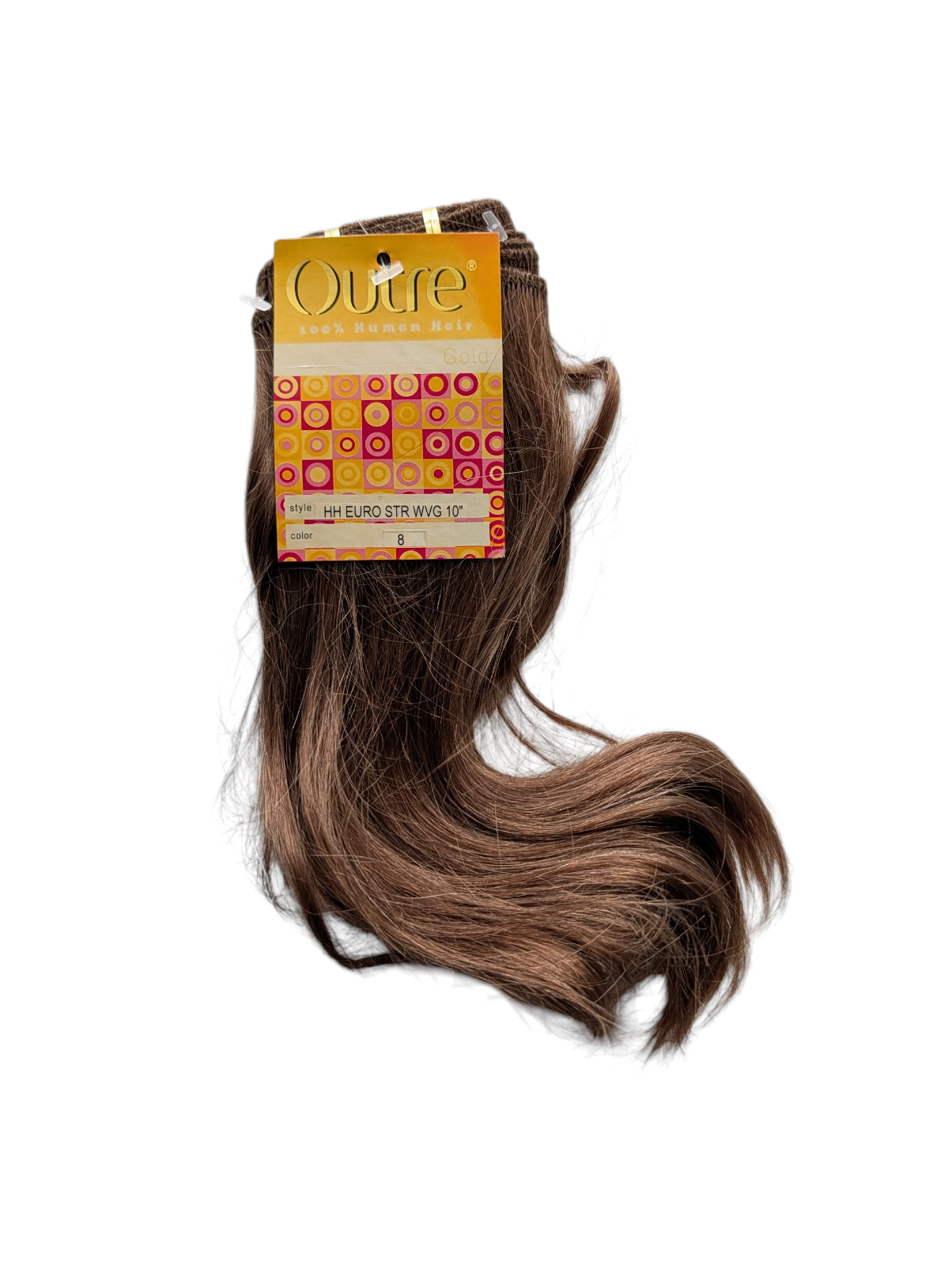 Outre Gold Hair Extensions Wig HH EURO STR WVG 10″ Color 8 NWT *STATIC*