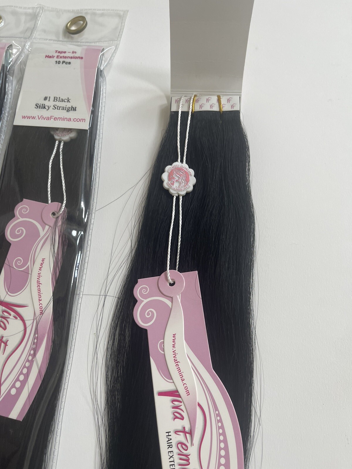 #1 BLACK Tape-In 24” 10pcs 25g 100% REMY Human Hair Extensions Seamless Weft