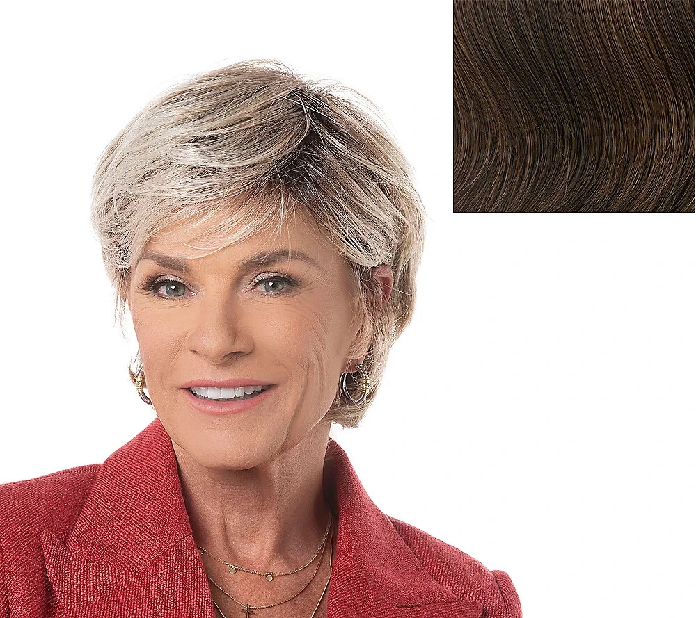 Toni Brattin Casual Look Mid-Length Shag Wig-Medium Brown/ Regular Size a673919