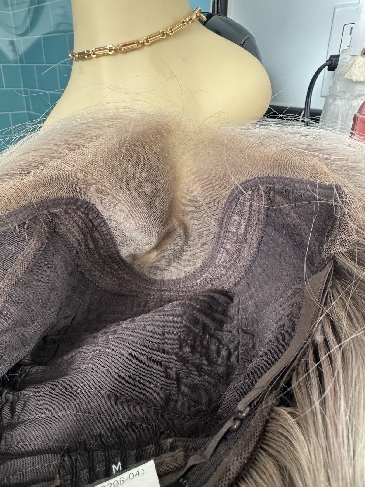 Human Hair Wig By Stacked Hair Wig Light Ash Blonde Natural Lace Front.