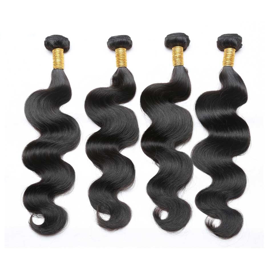 Unprocessed Virgin Human Hair Natural Black Body Wave Sew In 1 or 3 Bundles
