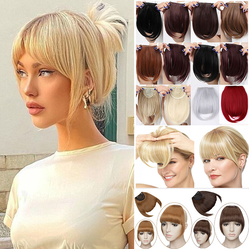 New 14g&30g Front Clip in Bangs Hair Extensions Natural Thick As Human Hairpiece