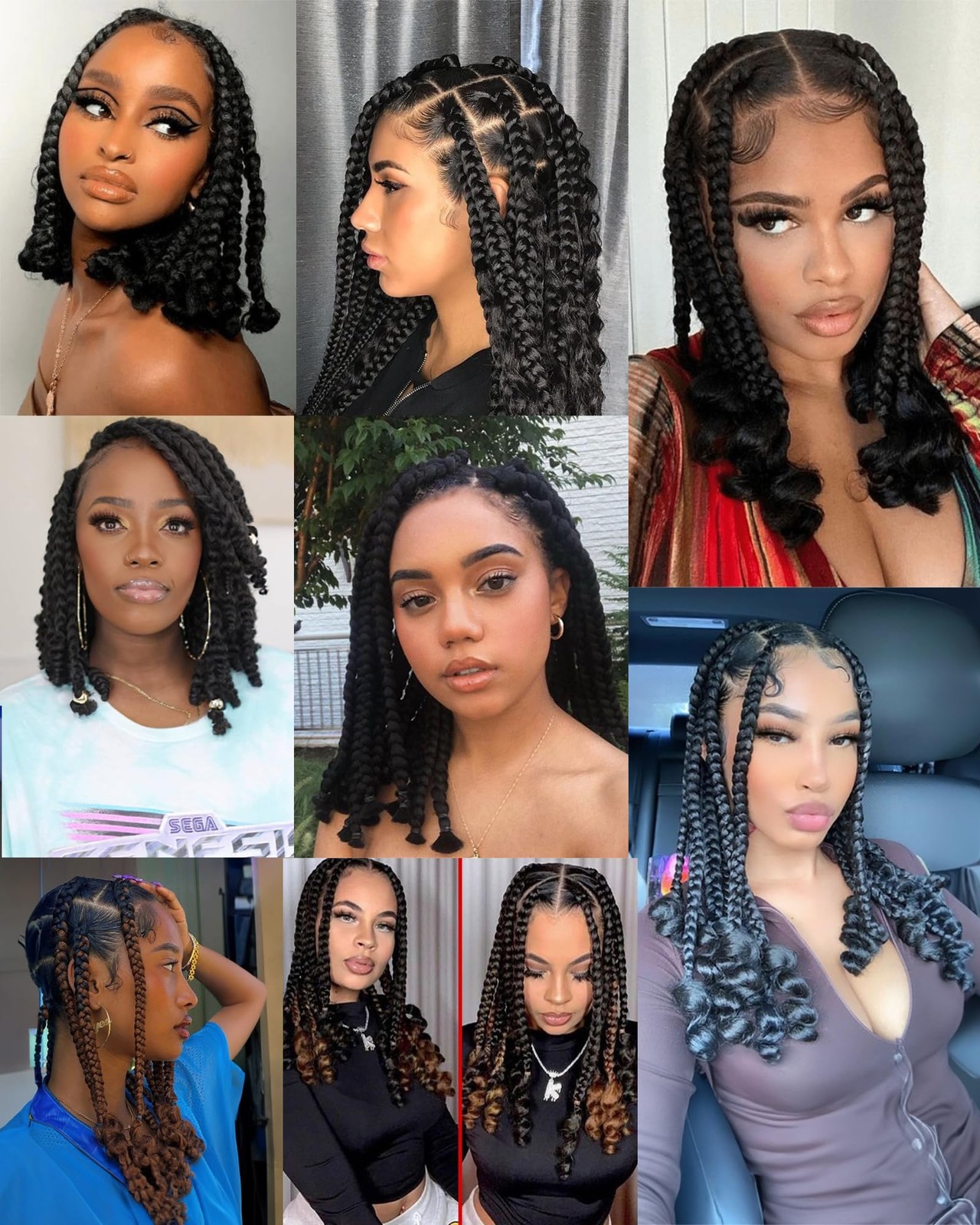 Hahoness 7 Packs 10 Inches Goddess Braid Crochet Hair Toni Curl Ends For Black