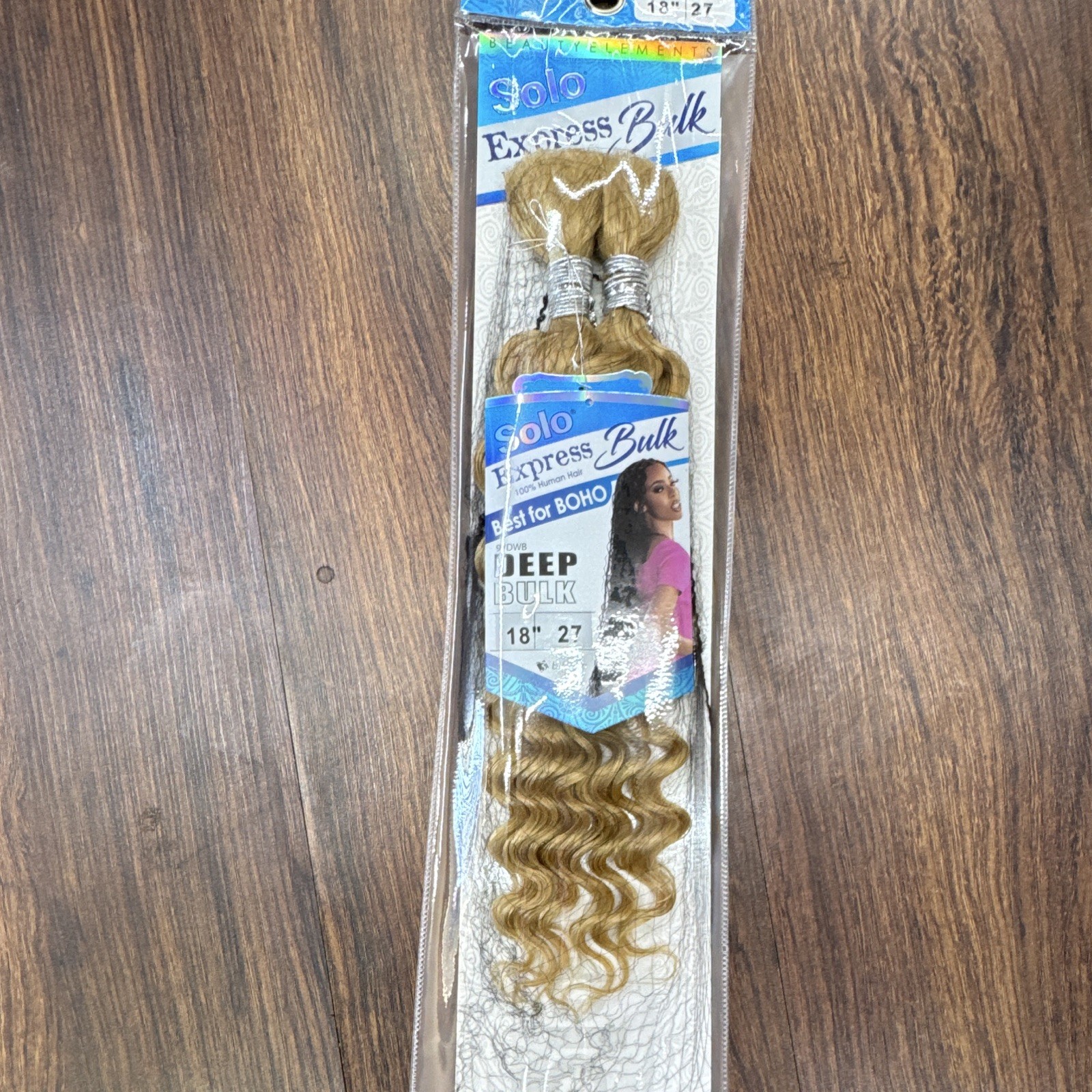 Bijoux Deep Bulk 18in 100% Human Hair Extension Wavy Blond 27 MPN 970WB