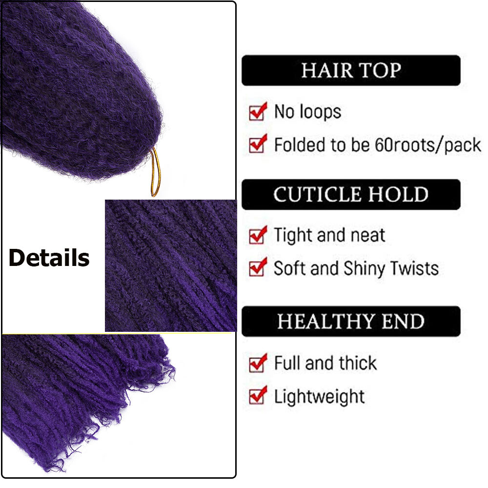 3Pack Ombre Afro Kinky Curly Marley Hair Twist Crochet Braiding Hair Extension