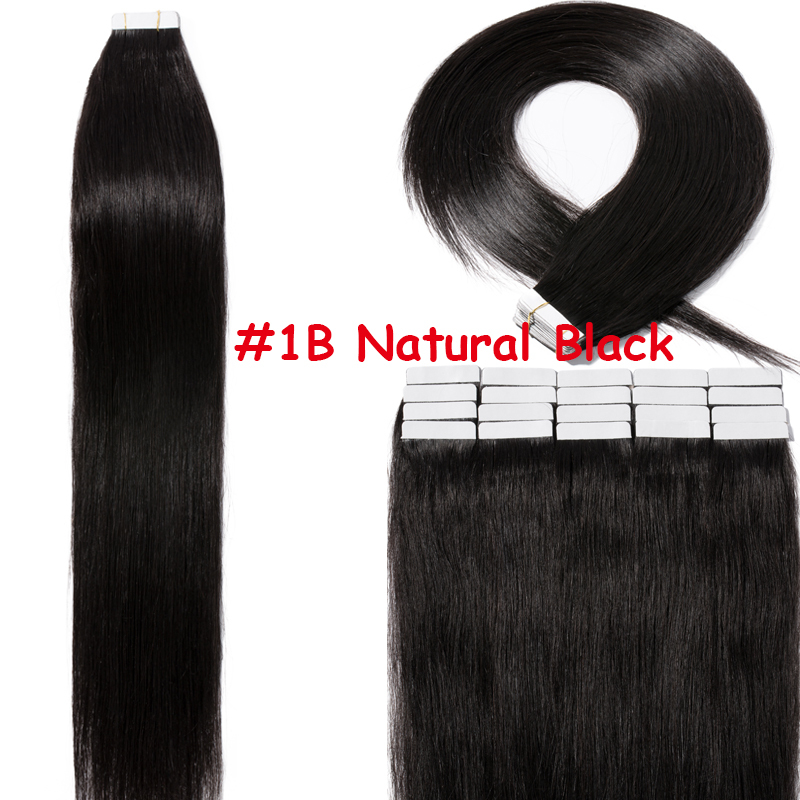7A Tape In 60Pcs 150g 16″-22″ Skin Weft Remy Human Hair Extensions US STOCK B765