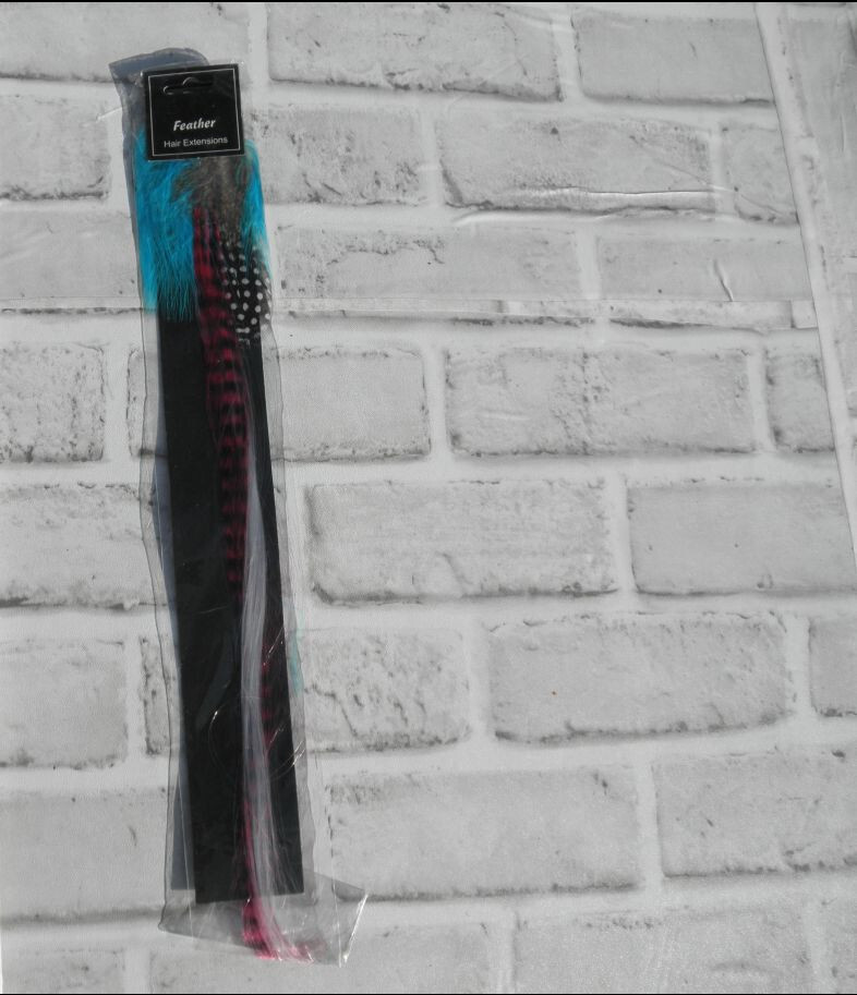 NEW SYNTHETIC FEATHER HAIR EXTENSION (MULTI-COLOR) 15″ LONG #16