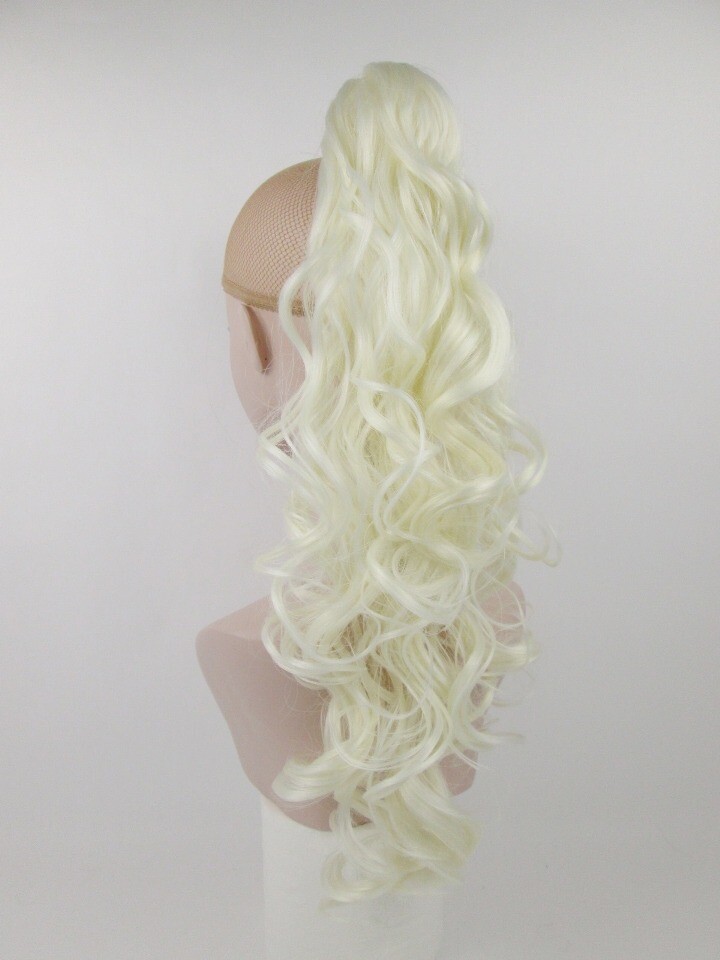 20″ LONG BIG LOOSE CURLS CURLY HAIR LAYERED PONYTAIL HAIRPIECE CLAW CLIP DELANIE
