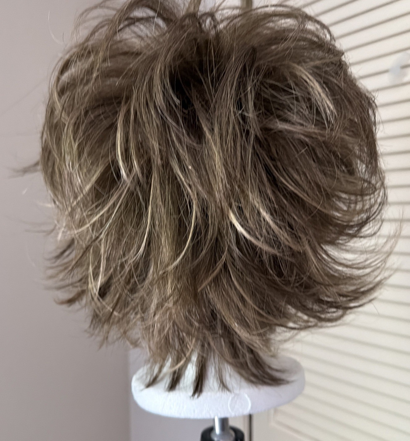 Noriko Sky Wig Large Cap Pecan Brown Lace Front Layered Straight Synthetic